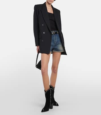 Verzierte Westernstiefel Denver aus Veloursleder | Gianvito Rossi