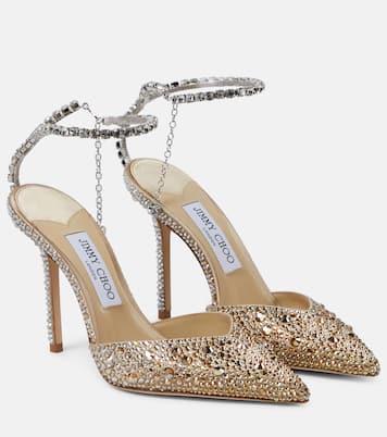 Verzierte Pumps Saeda 100 aus Satin | Jimmy Choo