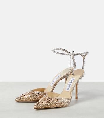 Verzierte Pumps Saeda 100 aus Satin | Jimmy Choo