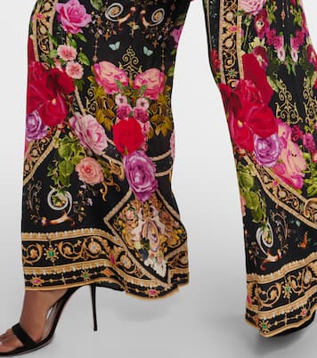 Printed strapless silk jumpsuit | Camilla