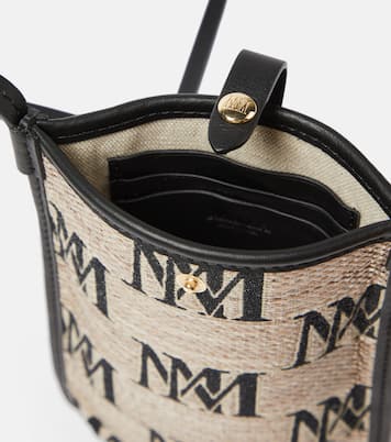 Borsa porta smartphone Phony in canvas con pelle | Max Mara