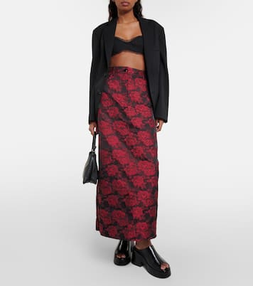 Floral jacquard maxi skirt | Ganni