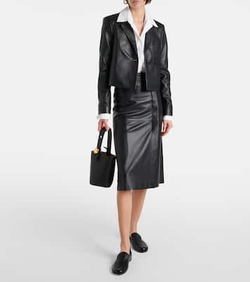 Cropped leather jacket | Joseph