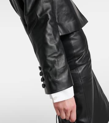 Cropped leather jacket | Joseph