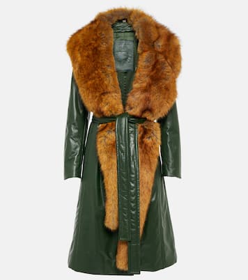 Abrigo de piel con pelo sintético | Burberry
