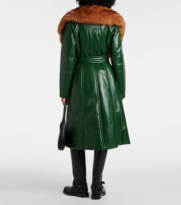 Abrigo de piel con pelo sintético | Burberry