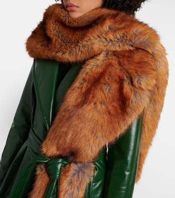 Abrigo de piel con pelo sintético | Burberry