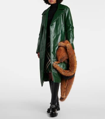 Abrigo de piel con pelo sintético | Burberry
