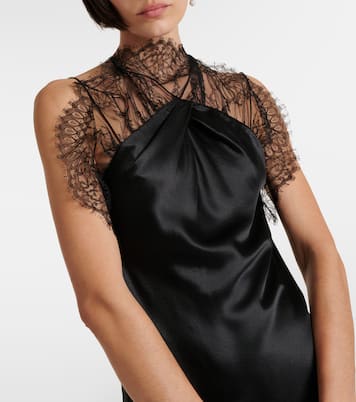 Robe longue en satin de soie | Givenchy
