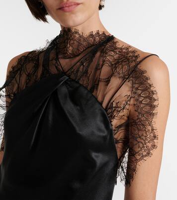 Robe longue en satin de soie | Givenchy