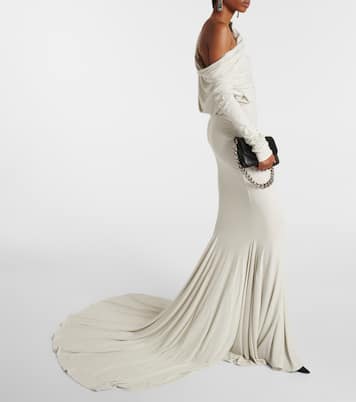 Bound off-shoulder gown | Entire Studios