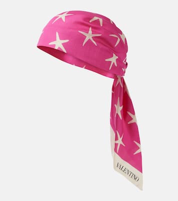 Pañuelo de algodón y seda estampado | Valentino
