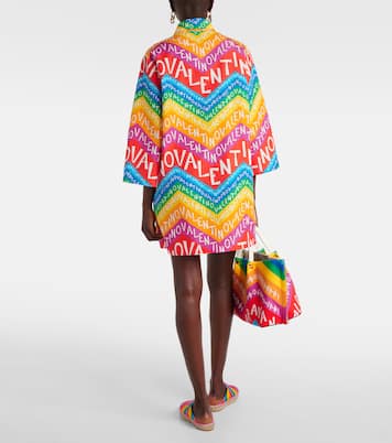 Vestido camisero de algodón con logo | Valentino