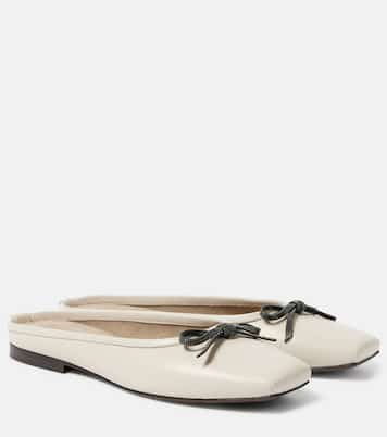 Slippers Monili aus Leder | Brunello Cucinelli
