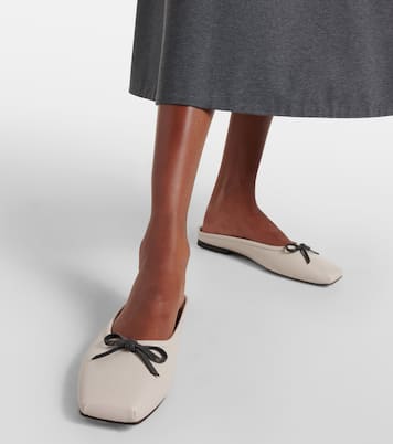 Slippers Monili aus Leder | Brunello Cucinelli