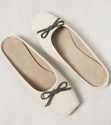Slippers Monili aus Leder | Brunello Cucinelli