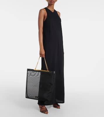 Shopper Augusta in mesh con pelle | Khaite