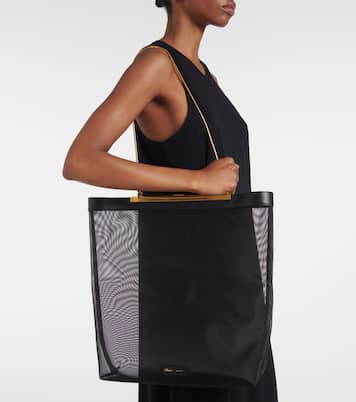 Shopper Augusta in mesh con pelle | Khaite
