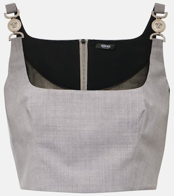 Cropped-Top Medusa '95 aus einem Wollgemisch | Versace