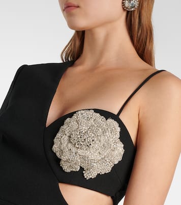 Sachiel floral-appliqué gown | Rebecca Vallance