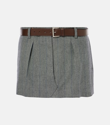Checked wool miniskirt | Prada