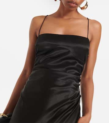 Vestido lencero de seda drapeado | SIR