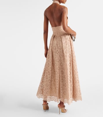 Abito midi in macramé di misto cotone | Elie Saab