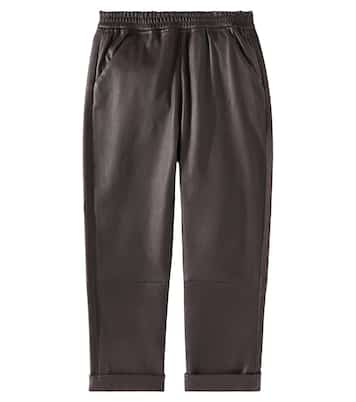 Gerade Hose Bobbie aus Leder | Donsje