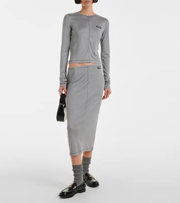 Gonna midi in seta | Miu Miu