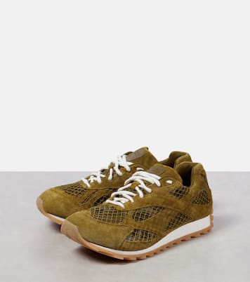 Baskets Orbit en résille et daim | Bottega Veneta