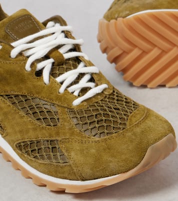 Baskets Orbit en résille et daim | Bottega Veneta