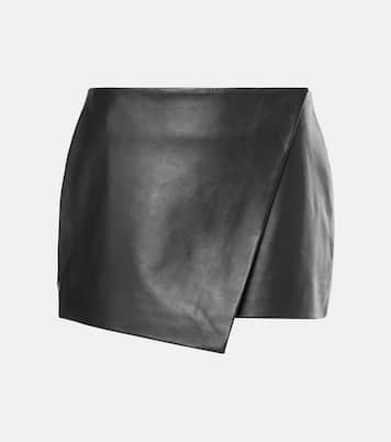 Jupe portefeuille Cleo en cuir | The Frankie Shop