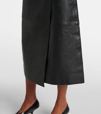 Falda envolvente Hedi de piel | The Frankie Shop