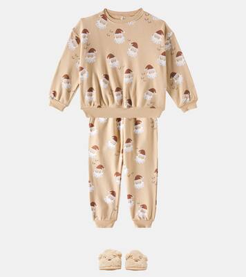 Printed cotton-blend sweatpants | Rylee + Cru