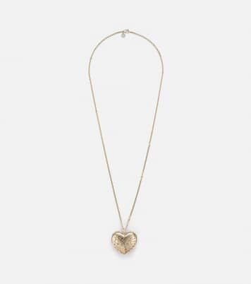 Collier Puffy Icon Wallpaper Heart en or 14 ct et diamants | Sydney Evan