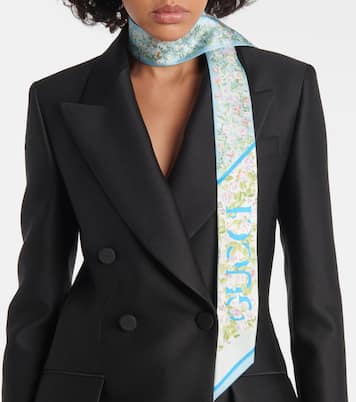 Foulard en soie à fleurs | Gucci