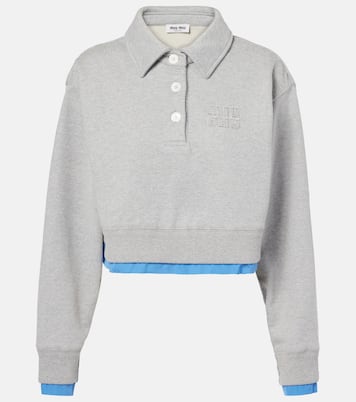 Polo cropped in cotone | Miu Miu