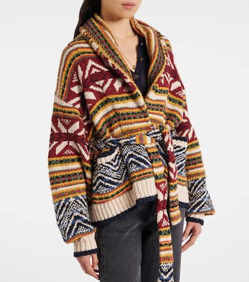 Cardigan in jacquard di cotone, lino e lana | Polo Ralph Lauren