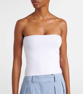 Top a fascia in jersey di misto cotone | Brunello Cucinelli