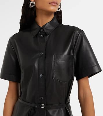 Robe chemise Kiera en cuir | Altuzarra