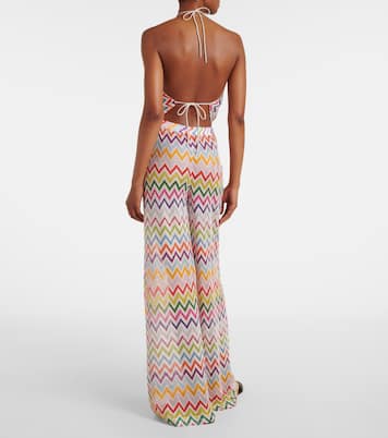 ZigZag knitted open-back halterneck top | Missoni