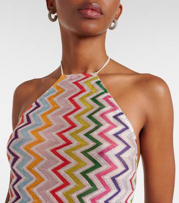 ZigZag knitted open-back halterneck top | Missoni