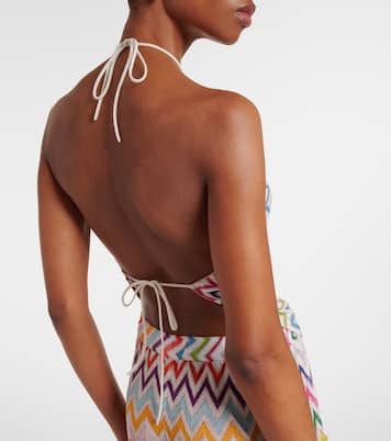 ZigZag knitted open-back halterneck top | Missoni