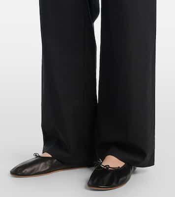 Gerade Mid-Rise-Hose Zuzana aus Baumwoll-Twill | The Row