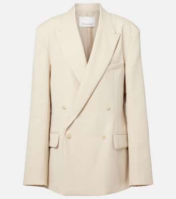 Newark double-breasted cotton blazer | The Frankie Shop