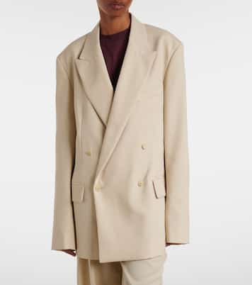 Newark double-breasted cotton blazer | The Frankie Shop