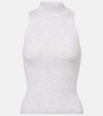 Ribbed-knit turtleneck top | Brunello Cucinelli