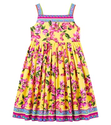 Abito Taormina in cotone con stampa floreale | Dolce&Gabbana Kids
