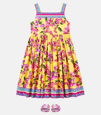 Abito Taormina in cotone con stampa floreale | Dolce&Gabbana Kids