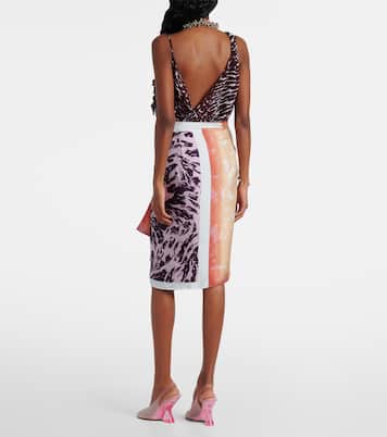 Falda envolvente de seda estampada | Dries Van Noten